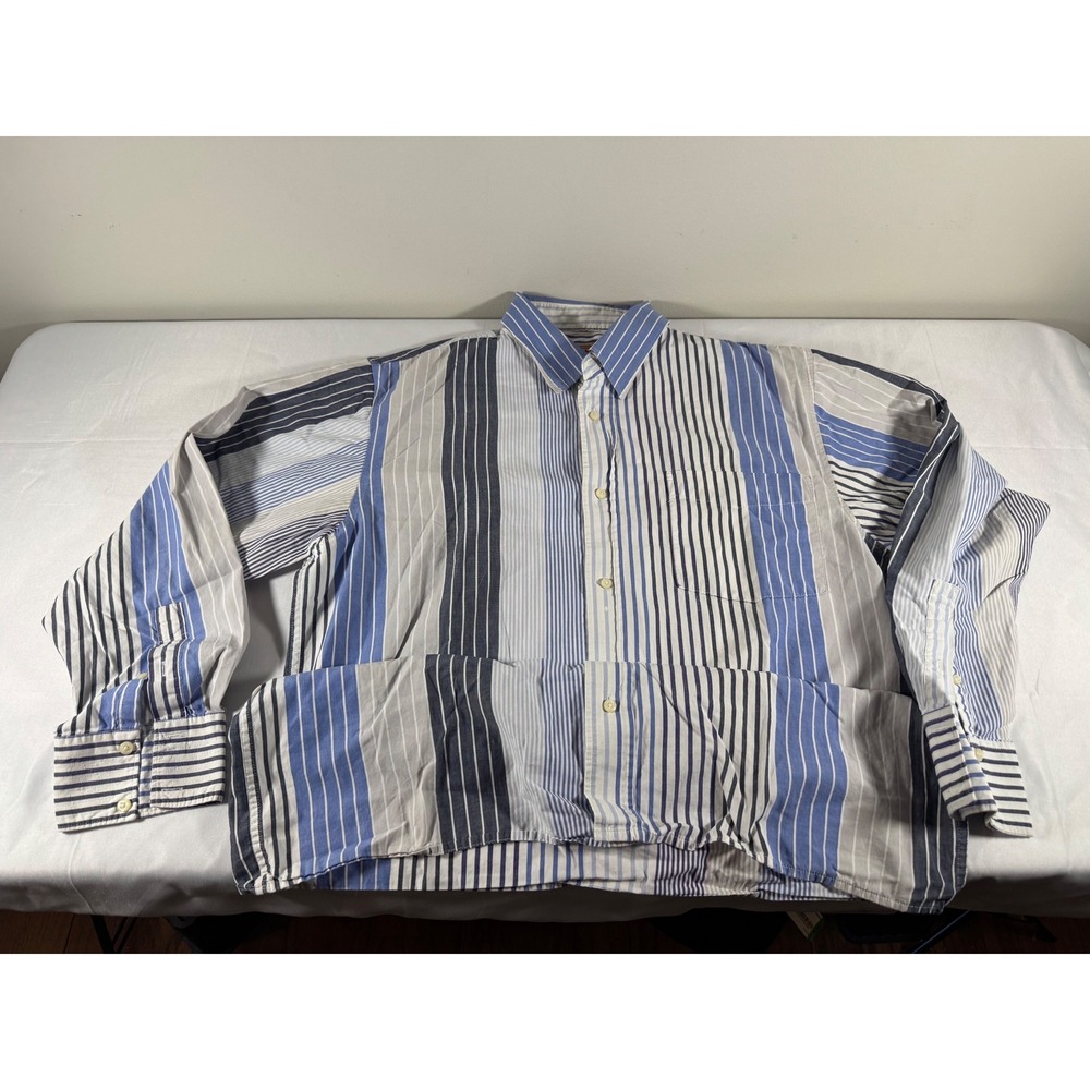 Vintage 90s Y2K PJ Mark Striped Long Sleeve Button-Down Shirt Size Medium